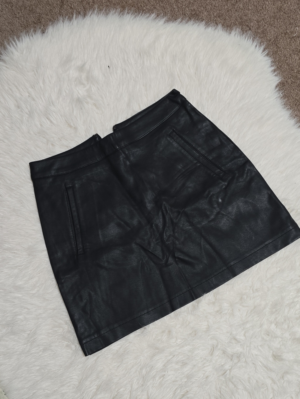 Forever 21 Black Faux Leather Mini Skirt